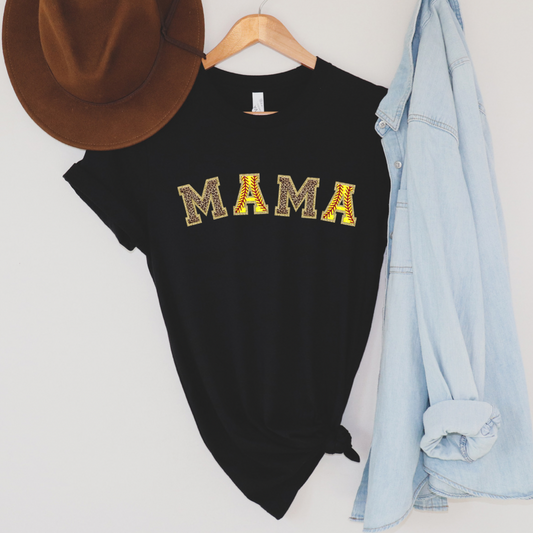 Softball mama patchwork look